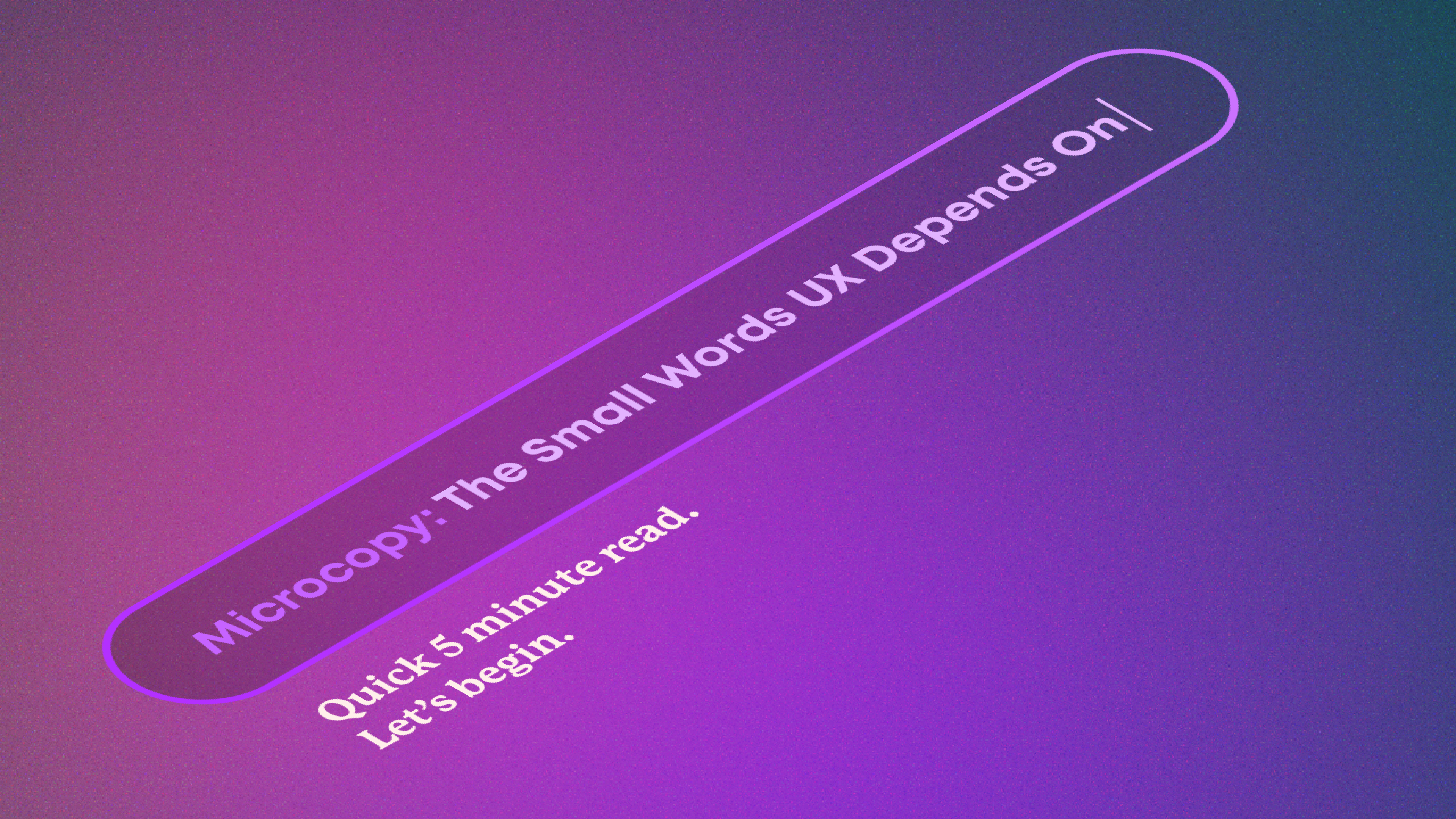 Microcopy: The small words UX depends on